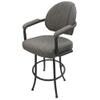 Tobias Designs 26" Fabric Upholstered Swivel Counter Stool in Mojave Gray view 1