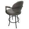 Tobias Designs 26" Fabric Upholstered Swivel Counter Stool in Mojave Gray view 2