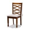 Baxton Studio Lanier Grey and Brown Finished Wood 2-Piece Dining Chair Set view 3