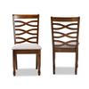 Baxton Studio Lanier Grey and Brown Finished Wood 2-Piece Dining Chair Set view 4