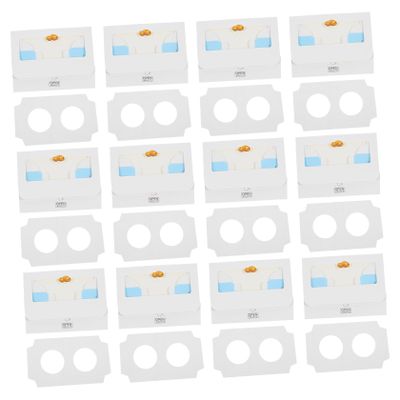BESTOYARD Egg Tart Boxes with Window and Shockproof Inserts 25 Pcs Bakery Takeaway Containers for Muffins Cupcakes Desserts Food Grade Paper 6.29X3.14X1.77 Inch