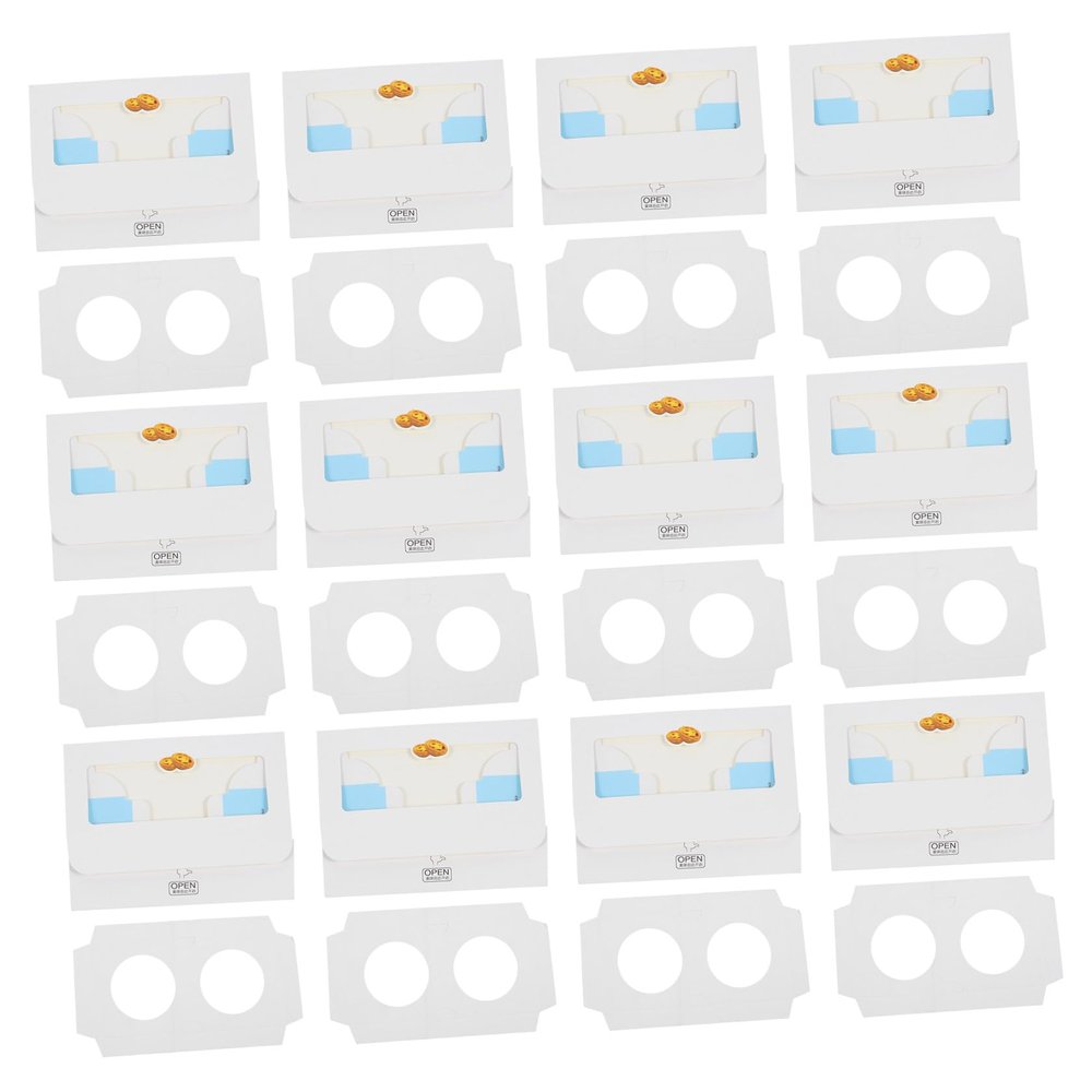 BESTOYARD Egg Tart Boxes with Window and Shockproof Inserts 25 Pcs Bakery Takeaway Containers for Muffins Cupcakes Desserts Food Grade Paper 6.29X3.14X1.77 Inch
