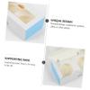 BESTOYARD Egg Tart Boxes with Window and Shockproof Inserts 25 Pcs Bakery Takeaway Containers for Muffins Cupcakes Desserts Food Grade Paper 6.29X3.14X1.77 Inch view 3