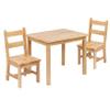 Flash Furniture Kyndl Kids Solid Hardwood Table and Chair Set for Playroom, Bedroom, Kitchen - 3 Piece Set - Natural view 1