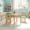 Flash Furniture Kyndl Kids Solid Hardwood Table and Chair Set for Playroom, Bedroom, Kitchen - 3 Piece Set - Natural view 2