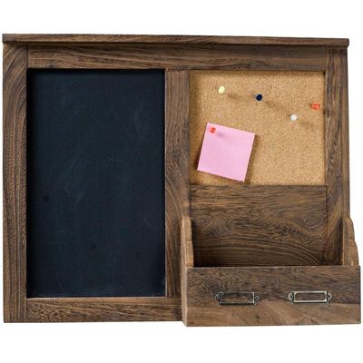 Floating Shelves Creative Wall-Mounted Message Board, Retro Home Wall Rack, Pastoral Style Wall Decoration, Wooden Meter Box Baffle, Load Bearing 10kg (Color : Brown, Size : 49 * 40cm)
