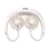 Double Cool Cordless Breezy Mini Collar Fan Portable 360Cooling Hanging Neck Fan Hands-Free USB Rechargeable Personal Mini Wearable Air Conditioner Fan - Summer white view 1