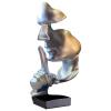 aboxoo Abstract Statues Silence is Gold Decorative Objects,Modern and Simple Resin Figurine,Desk Decoration for Office Home Piano Decor. (Silver) view 1