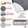COMFORTANZA Medium-Firm 16x16x1.6 Memory Foam Seat Cushion for Kitchen, Dining, Office Chairs, Car Seats - Washable Velvety Cover w/Waterproof Layer, Non-Slip Base - Comfort, Back Pain Relief - Black view 4