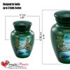 Deer Keepsake Urn, Deer Token Urn for Ashes, Hunting, Mini Buck, Hand Painted Memorial Mini Jar, Handmade Minature Forest Urns with Premium Box & Bag (Keepsake) view 4