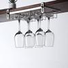 Adjustable Wine Glass Rack Under Cabinet, Hanging Wine Glass Holder and Bottle Rack, for Kitchen Bar, Restaurant, Black/White/Gold/Bronze, No Drilling view 2