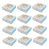 BESTOYARD 25pcs Festive Modern Baked Goods Display Boxes with Clear Window & Top Opening, Ideal for Egg Tarts, Cupcakes, Pastries, Size 16X16X4.5CM view 1