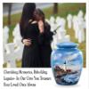 Lighthouse Urn - Full Size Portland Head Lighthouse Cremation Urn  Adult Urns for Men and Women  Ocean Blue Funeral and Memorial Urns for Human Ashes Upto 210 Lbs with Velvet Bag (Large) view 3