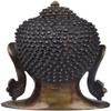 Exotic India Tibetan Buddhist Lord Buddha Head - Brass Statue - Color Antique Color view 3