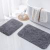 Ashler Bathroom Rugs Set of 2, Dark Grey Bath Rugs 2 Piece, Water Absorbing Bath Mat, Soft Microfiber Rectangle Bathroom Carpet, Machine Washable - 17x24 & 20x32 Inches view 1
