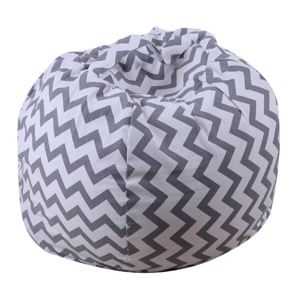 AMGJ Stuffed Animal Storage Bean Bag Chair, Beanbag Cover for Kids and Adults, Canvas Plush Toys Organizer for Boys and Girls,Style 7,18inch