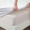 Bamboo Viscose Cooling Mattress Protector Full Size Waterproof Matressprotector Soft Quiet Breathable Fitted Matress Cover view 2