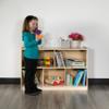 Flash Furniture Hercules Series Wooden 5-Section Classroom Storage Cabinet, School Classroom Storage Cabinet with 5 Cubbies, 24"H x 36"L, Natural view 3