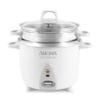 Aroma Housewares 14-Cup (Cooked) / 3Qt. Select Stainless Pot-Style Rice Cooker, & Food Steamer, One-Touch Operation, Automatic Keep Warm Mode, White (ARC-757-1SG) view 1