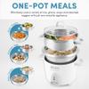 Aroma Housewares 14-Cup (Cooked) / 3Qt. Select Stainless Pot-Style Rice Cooker, & Food Steamer, One-Touch Operation, Automatic Keep Warm Mode, White (ARC-757-1SG) view 2