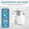 Aroma Housewares 14-Cup (Cooked) / 3Qt. Select Stainless Pot-Style Rice Cooker, & Food Steamer, One-Touch Operation, Automatic Keep Warm Mode, White (ARC-757-1SG) view 4