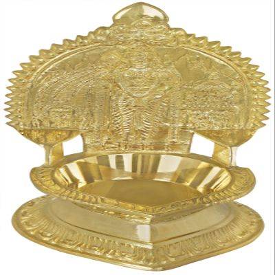 Exotic India Batu Caves Murugan Lamp - Brass Statue