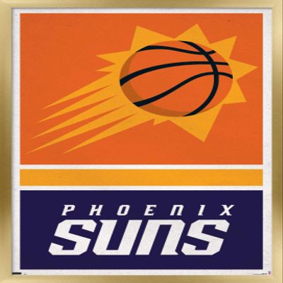 Trends International NBA Phoenix Suns - Logo 20 Wall Poster, 34L x 22.4W, Gold Framed Version
