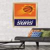 Trends International NBA Phoenix Suns - Logo 20 Wall Poster, 34L x 22.4W, Gold Framed Version view 2
