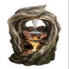 Hi-Line Gift Ltd. TREETRUNK Tabletop Fountain with Warm White LED Lights, Natural/Brown view 1