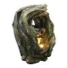 Hi-Line Gift Ltd. TREETRUNK Tabletop Fountain with Warm White LED Lights, Natural/Brown view 3