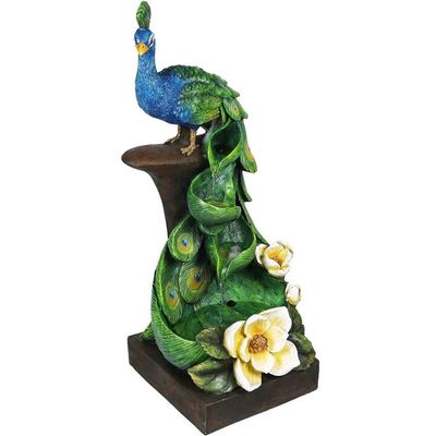39" Peacock Fountain with LED Light