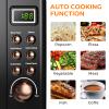 ARLIME Retro Microwave 0.7Cu.ft, 700 Watt Countertop Microwave with 5 Micro Power Defrost & Auto Cooking Function, LED Display, Child Lock, Small Microwave for Kitchen, RV, Dorm (Golden) view 2