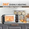 ARLIME Retro Microwave 0.7Cu.ft, 700 Watt Countertop Microwave with 5 Micro Power Defrost & Auto Cooking Function, LED Display, Child Lock, Small Microwave for Kitchen, RV, Dorm (Golden) view 4