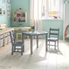Flash Furniture Kyndl Kids Solid Hardwood Table and Chair Set for Playroom, Bedroom, Kitchen - 3 Piece Set - Gray view 2
