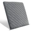 COMFORTANZA Medium-Firm 16x16x1.6 Memory Foam Seat Cushion for Kitchen, Dining, Office Chairs, Car Seats - Washable Velvety Cover w/Waterproof Layer, Non-Slip Base - Comfort, Back Pain Relief - Gray view 2