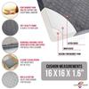 COMFORTANZA Medium-Firm 16x16x1.6 Memory Foam Seat Cushion for Kitchen, Dining, Office Chairs, Car Seats - Washable Velvety Cover w/Waterproof Layer, Non-Slip Base - Comfort, Back Pain Relief - Gray view 3