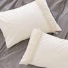 Bed Fringes Bedding Pom Pom UO Pillow Throw Cover Cushion Bed Bohemian Sham Sofa Tassels Cotton Pillow Cover Set of 2 (Ivory Tassels, 20x20 Inches) view 1