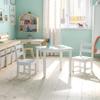 Flash Furniture Kyndl Kids Solid Hardwood Table and Chair Set for Playroom, Bedroom, Kitchen - 3 Piece Set - White view 2
