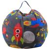 AMGJ Stuffed Animal Storage Bean Bag Chair, Beanbag Cover for Kids and Adults, Canvas Plush Toys Organizer for Boys and Girls,Style 1,18inch view 2