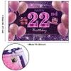 22nd Birthday Decorations for Girls IMISI Happy Birthday Banner Pink Decorations for A Party Birthday Backdrop for Women view 2