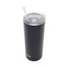 BUILT Double Walled Stainless Steel Tumbler Set with Replacement Lid, 2 Reusable Tritan Wire Straw Cleaning Brush in Gift Box, 20 Ounce, Black view 4
