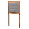Baxton Studio Sarine Mid-Century Modern Dark Grey Fabric Upholstered and Walnut Brown Finished Wood Twin Size Headboard view 3