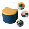 Cabilock 1pc Cartoon Storage Box for Boy Girl Adorable Storage Stool Lid for Toy Organization Material for Playroom Bedroom and Nursery view 4