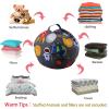 AMGJ Stuffed Animal Storage Bean Bag Chair, Beanbag Cover for Kids and Adults, Canvas Plush Toys Organizer for Boys and Girls,Style 3,18inch view 3