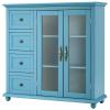 Kitchen Buffet Sideboard with Spacious Tabletop 4 Sliding Drawers and 3-Tier Cabinet Can Be Used As Dining Room Buffet Or As Storage Cabinet view 1