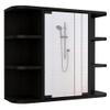 Tuhome Milan Medicine Cabinet with Six External Shelves, Mirror, Three Internal Shelves, Modern Bathroom Storage Solution view 1
