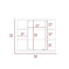Tuhome Milan Medicine Cabinet with Six External Shelves, Mirror, Three Internal Shelves, Modern Bathroom Storage Solution view 3