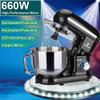 5.8QT 6 Speed Control Electric Stand Mixer with Stainless Steel Mixing Bowl Food Mixer (Black) view 2