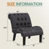 Armless Upholstered Accent Chair Button Tufted Slipper Chair Side Chair for Dining Room Living Room Bedroom Funiture view 2