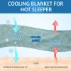 CHOSHOME Cooling Blanket for Hot Sleepers Lightweight Summer Cold Thin Blankets for Sleeping, Hot Flashes Night Sweats, Soft Blanket for Bed, Throw Size, Green view 2